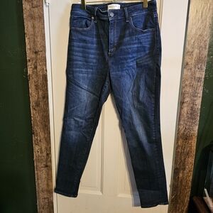 Abercrombie & Fitch Dark Indigo Super Skinny High Rise Jeans